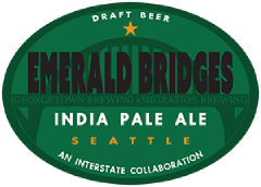 Emerald Bridges IPA tap label